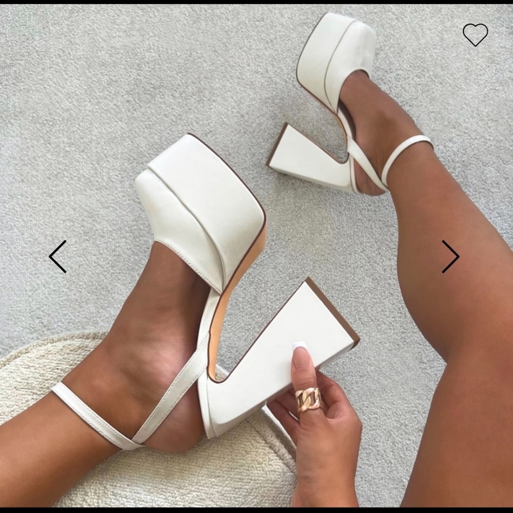 White Simmi Heels